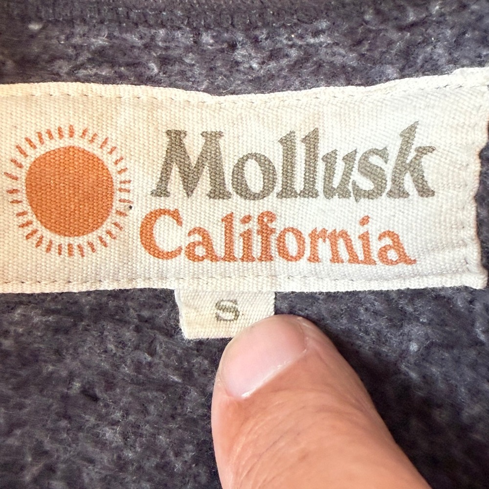 Mollusk California Mens Charcoal Grey Salt and Pepper Crewneck Sweatshirt S - Picture 5 of 7